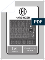 Harbinger L2404FX USB Mixer Manual