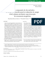 Estudio Comparado de Dos Métodos de Desproteinización para La Evaluación de Sangre Total y Plasma Mediante Espectroscopia de Resonancia Magnética