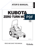Kubota z723 Mower Operators Manual