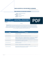 Perfil Competencia Gestor (a) de Recursos Humanos provisión servicios a la mineria