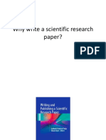 Why Write a Scientific Research Paper? Education, Medical Education, Science
