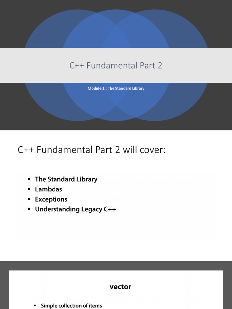 C++ Fundamental Part 2 (Module1) | PDF