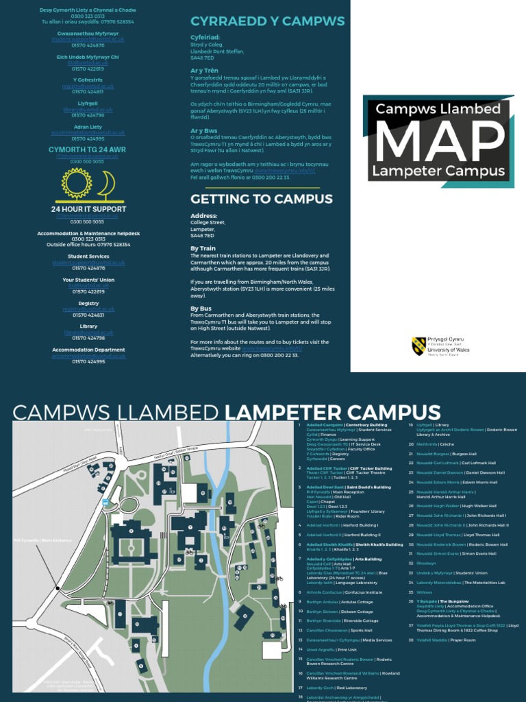 Lampeter Campus Map PDF | PDF