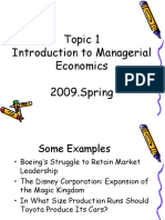 Topic 1 Introduction To Managerial Economics 2009.spring