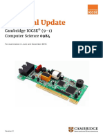 Technical Update: Cambridge IGCSE (9-1) Computer Science 0984
