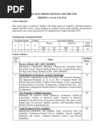 Ec201: Electronic Devices and Circuits CREDITS 6 (L 4, T 0, P 2)