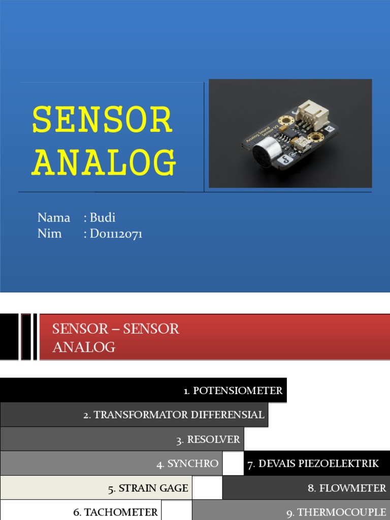 Jenis-Jenis Sensor Analog dan Fungsinya | PDF | Griya & Taman