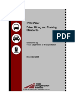 Driver Hiring and Training Standards: White Paper