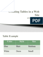 HTML Project 04 Creating Tables in A Web Site