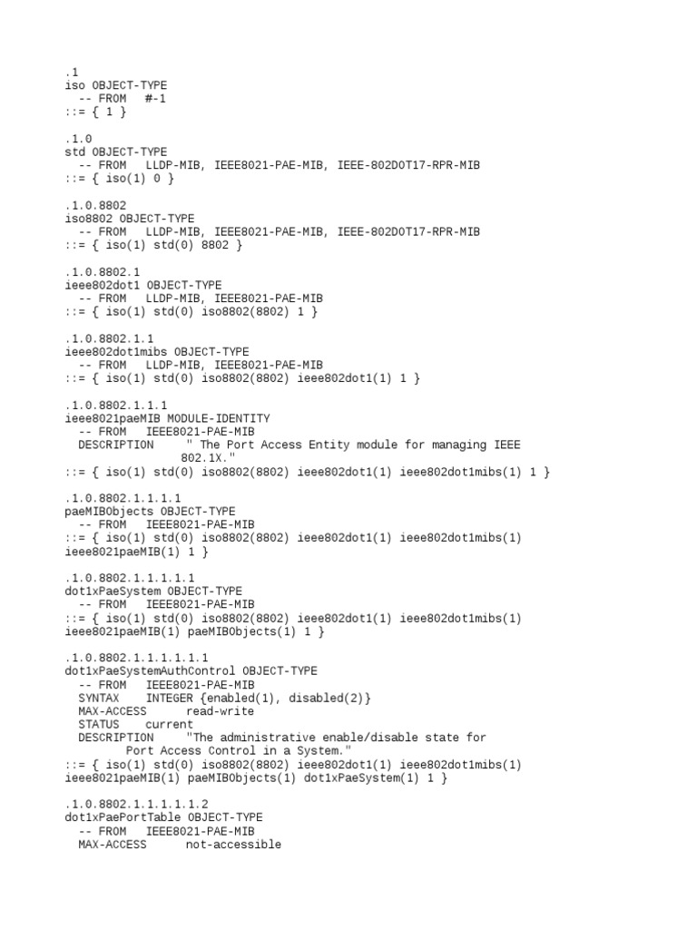 Quick Reference of H3C New Style MIB Objects Description | PDF ...