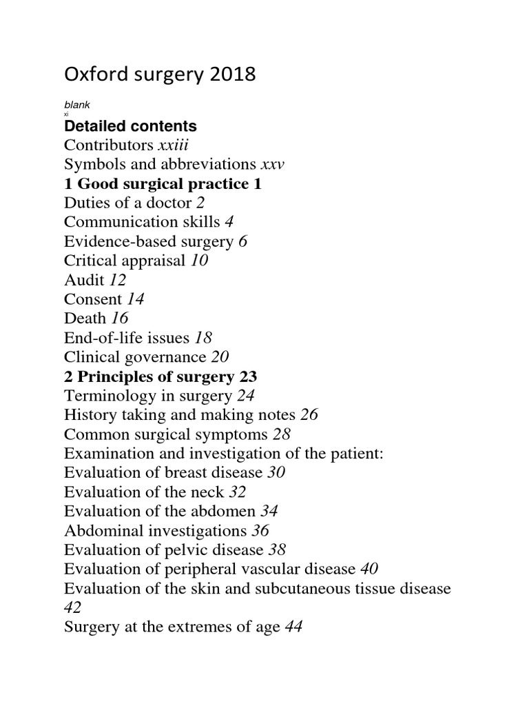 Oxford Surgery 2018 PDF Surgery Ischemia
