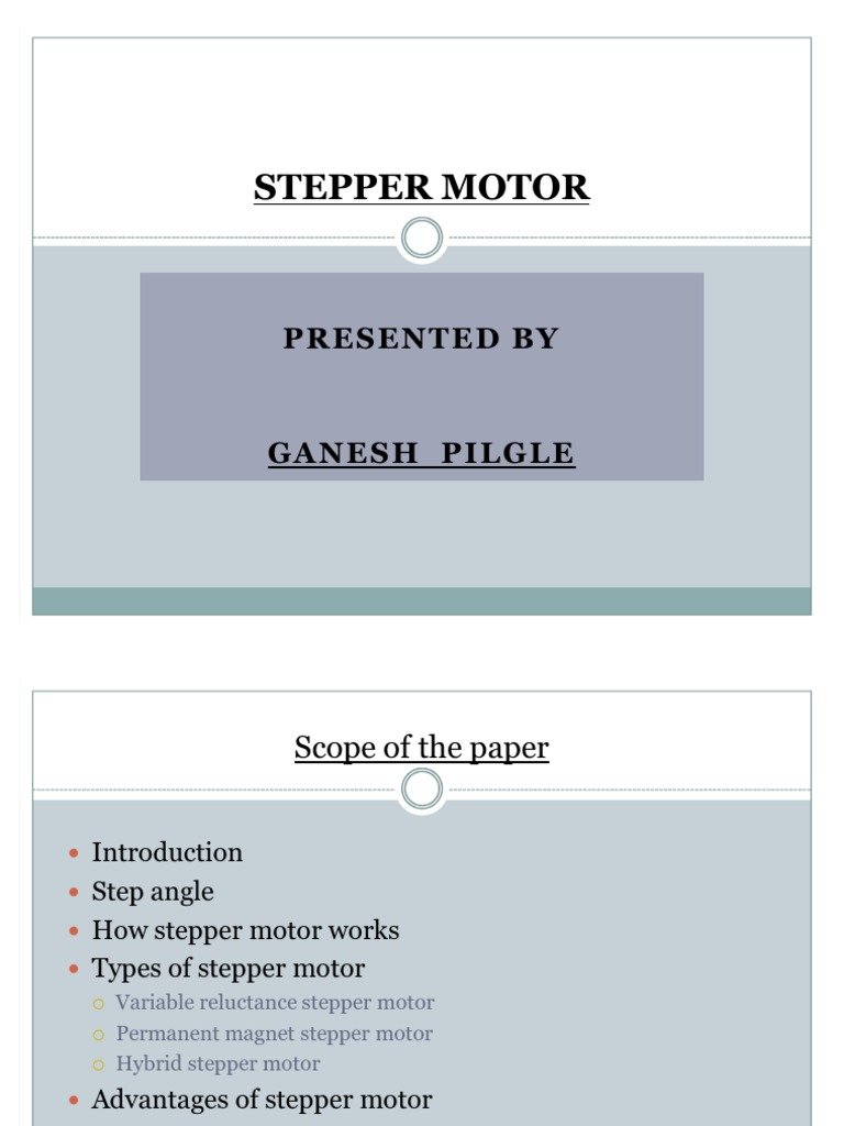 Stepper Motor | PDF | Mechanical Engineering | Electrical Engineering