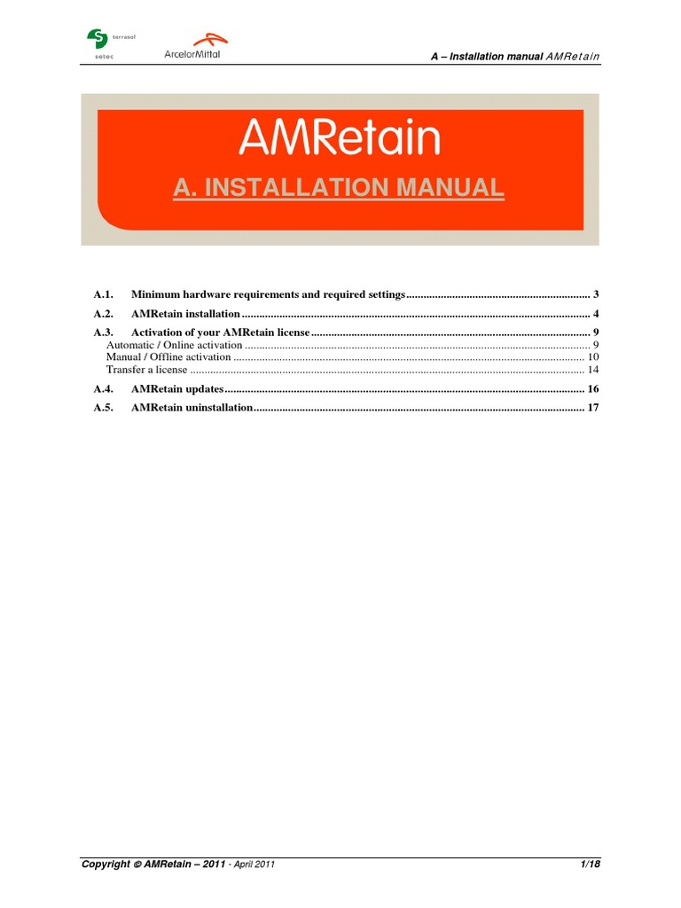 Installation Manual | PDF | Online And Offline | Computer File