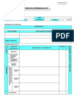 Esquema de Sesión de Aprendizaje