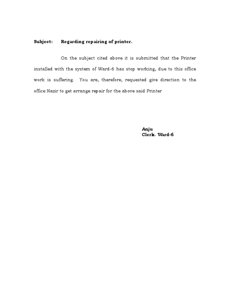 Printer and Equipment Requests for Ward-6 | PDF | Manufactured Goods ...