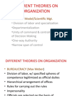 Different Theories On Organization