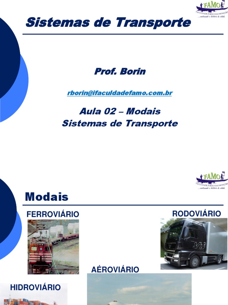 Modais de Transporte: Análise e Desempenho | PDF | Transporte ...