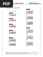 Metric Nut Size Chart PDF | PDF