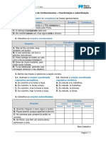 Classifica frases e orações em português