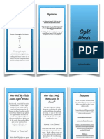 Sight Words Brochure PDF
