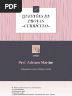 Currículo - Questões de Provas - Pedagogia Para Concursos