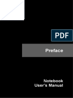 Preface: Notebook User's Manual