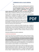 Rectoría y Gobernanza Hacia La Salud Universal - Comentario