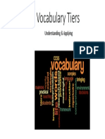 Vocabulary Tiers: Understanding & Applying