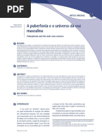 A Puberfonia e o Universo Da Voz Masculina