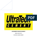 Assignment Microeconomics: Brand Analysis of "Ultratech Cement Limited."