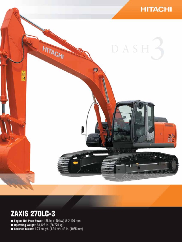 ZX270LC 3 Specs | PDF | Machines | Mechanical Engineering