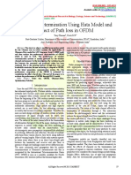 Path Loss Determination Using Hata Model and Effect of Path Loss in OFDM