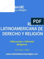 Revista Latinoamericana de Derecho y Religion (2016) Vol 02 N° 01 - Educación y Libertad Religiosa
