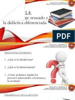 Lección 1.4 El Aprendizaje Sexuado y La Didáctica Diferenciada