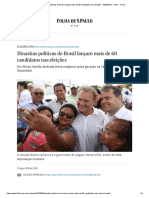 Dinastias Políticas Do Brasil Lançam Mais de 60 Candidatos Nas Eleições - 19-08-2018 - Poder - Folha