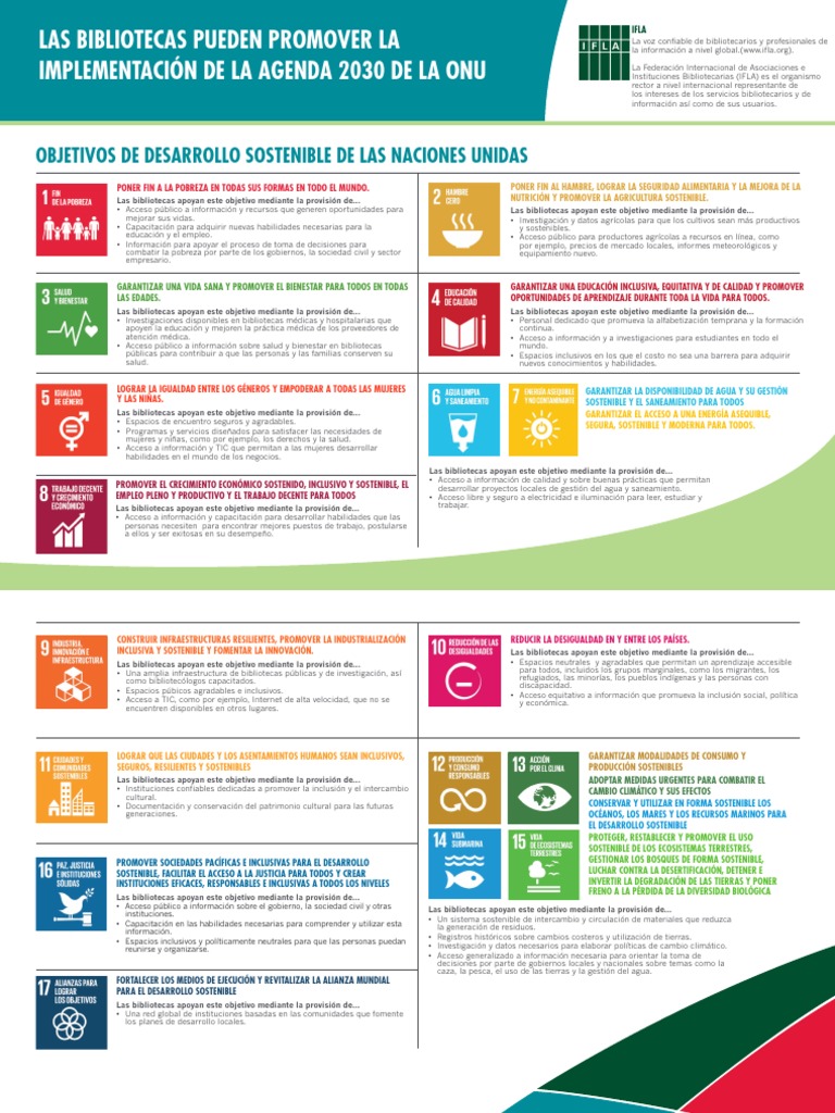 Bibliotecas y la Agenda 2030 de la ONU | PDF | Sustentabilidad ...