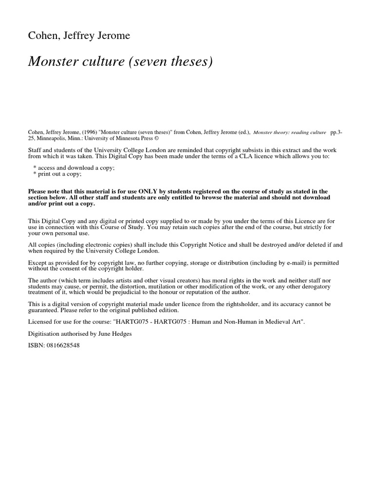 Cohen's thesis picture