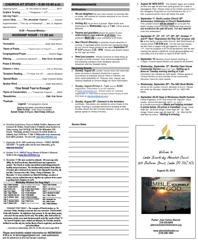 Bulletin august 25 pdf adventism seventh day adventist church