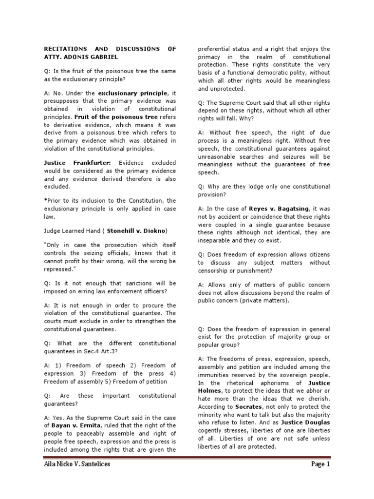 Understanding Constitutional Guarantees | PDF | Freedom Of Movement ...