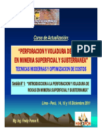 Sesion 1 INTRODUCCION A LA PERFORACION Y VOLADURA DE ROCAS PDF