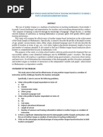 Effectiveness of Mother Tongue-Based Instruction in Teaching Mathematics To Grade 1 Pupil'S in Matain Elementary School