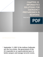 Informatics Solutions For Emergency Preparedness & Response: Reported by Monica Soriano BSN 2-3