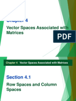 Vector Spaces Associated With Matrices