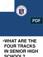 Four Senior High School Tracks: Academic, Technical-Vocational, Arts-Sports