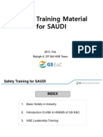 Safety Training Material For SAUDI: 2013. Feb Rabigh-II. CP 3&4 HSE Team