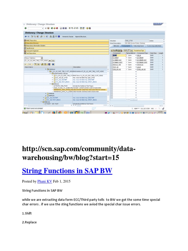 Warehousing/bw/blog?start 15 String Functions in SAP BW Download