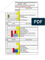 Academic Calendar (SE TE BE) Odd Sem 2018