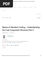 Basics of Standard Costing – Understanding the Cost Component Structure-Part 3