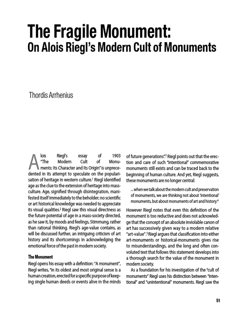 Fragile Monument: On Conservation and Modernity