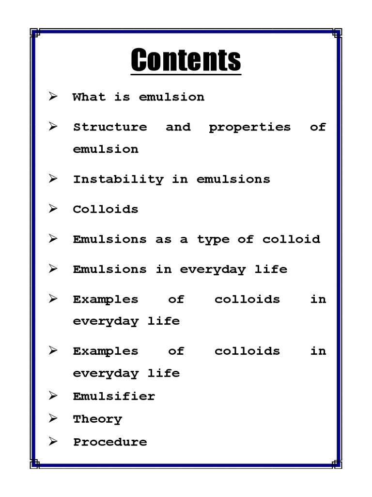 Emulsions: making oil and water mix